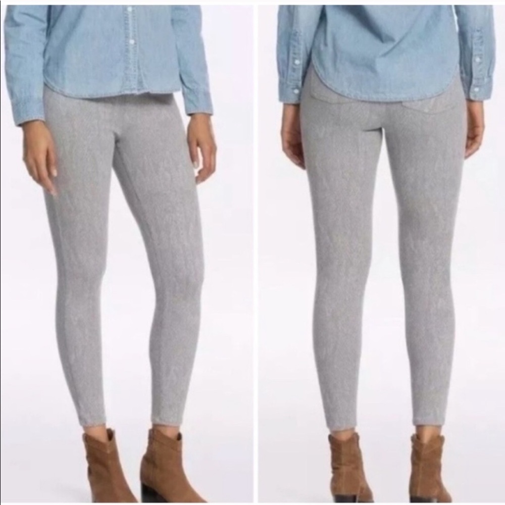 SPANX Jean-ish Ankle Leggings Gray Python.